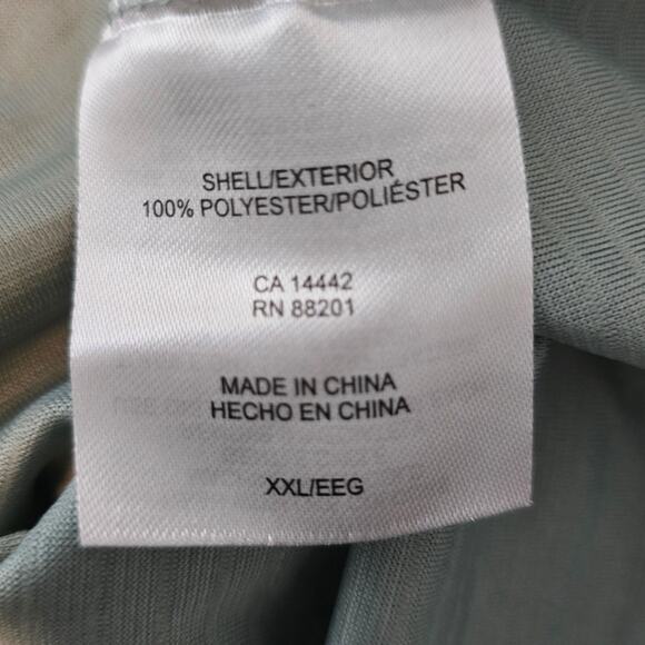 Mondette Performance Luxury Sea Foam Green Hooded Athletic Shirt XXL - Picture 5 of 5